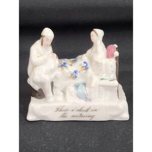 Antique Victorian Porcelain Fairing Three o'clock in the morning Figurine 2856